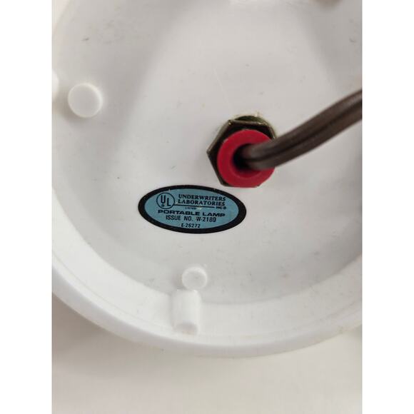 Boho Retro Glass Globe Lamp – Yellow Rose Flower Base Nightstand Accent Light - Picture 3 of 5